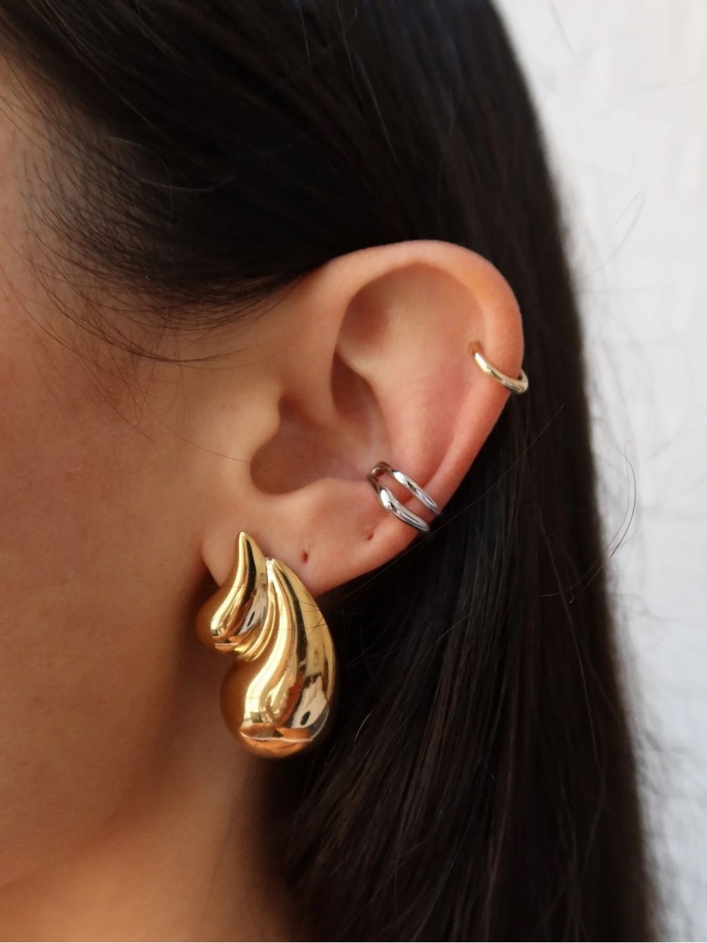 NEW ✨ cupcakes & cashmere Emma Double Wavy Ear Cuff Silver
